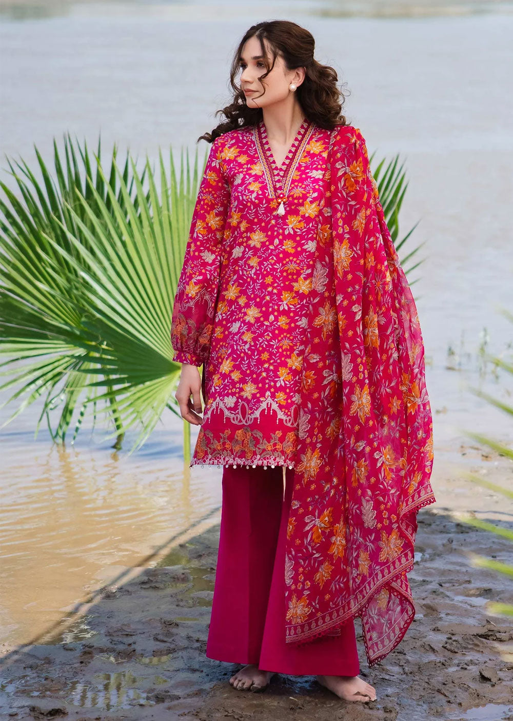 MBCS-409-A - Readymade - Maria B M.Basics Lawn Collection 2024 - Memsaab Online