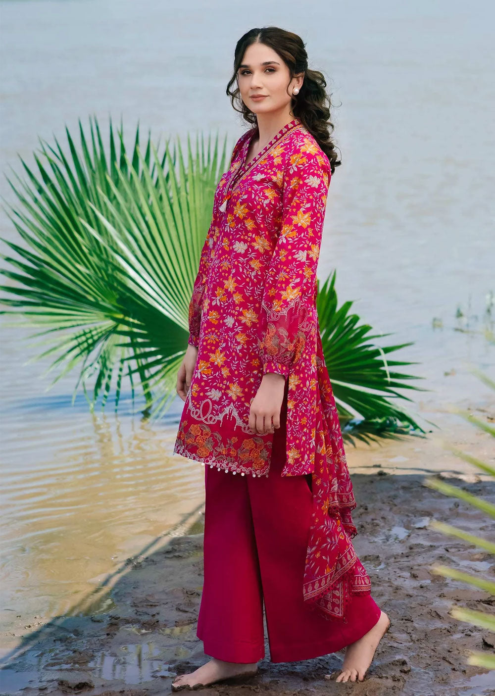 MBCS-409-A - Readymade - Maria B M.Basics Lawn Collection 2024 - Memsaab Online