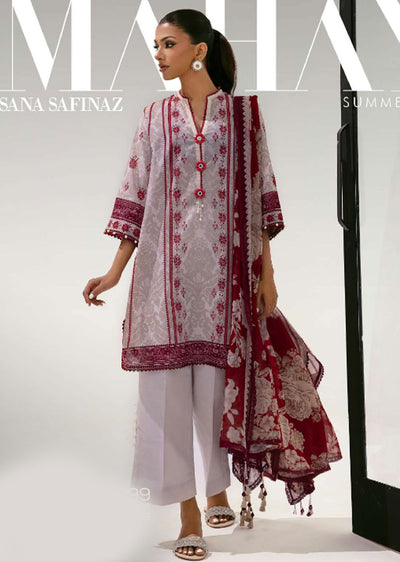 MZN-09-A - Unstitched - Mahay Summer Collection by Sana Safinaz 2023 - Memsaab Online
