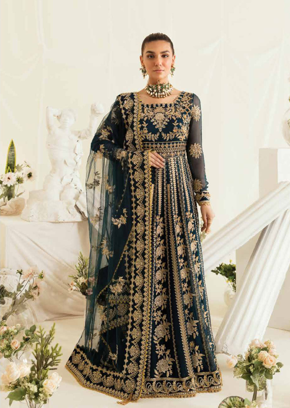 AZ-V4-09 - Unstitched - Fleur de lis Collection by Afrozeh 2023 - Memsaab Online