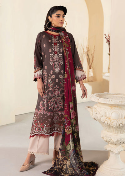 RMSHO-09 - Unstitched - Ramsha Mashaal Luxury Lawn Vol 13 - Memsaab Online