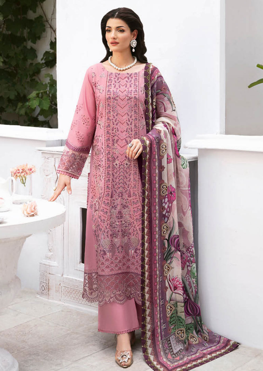 Z-909 - Unstitched - Ramsha Andaaz Luxury Lawn Vol 9 2024 - Memsaab Online