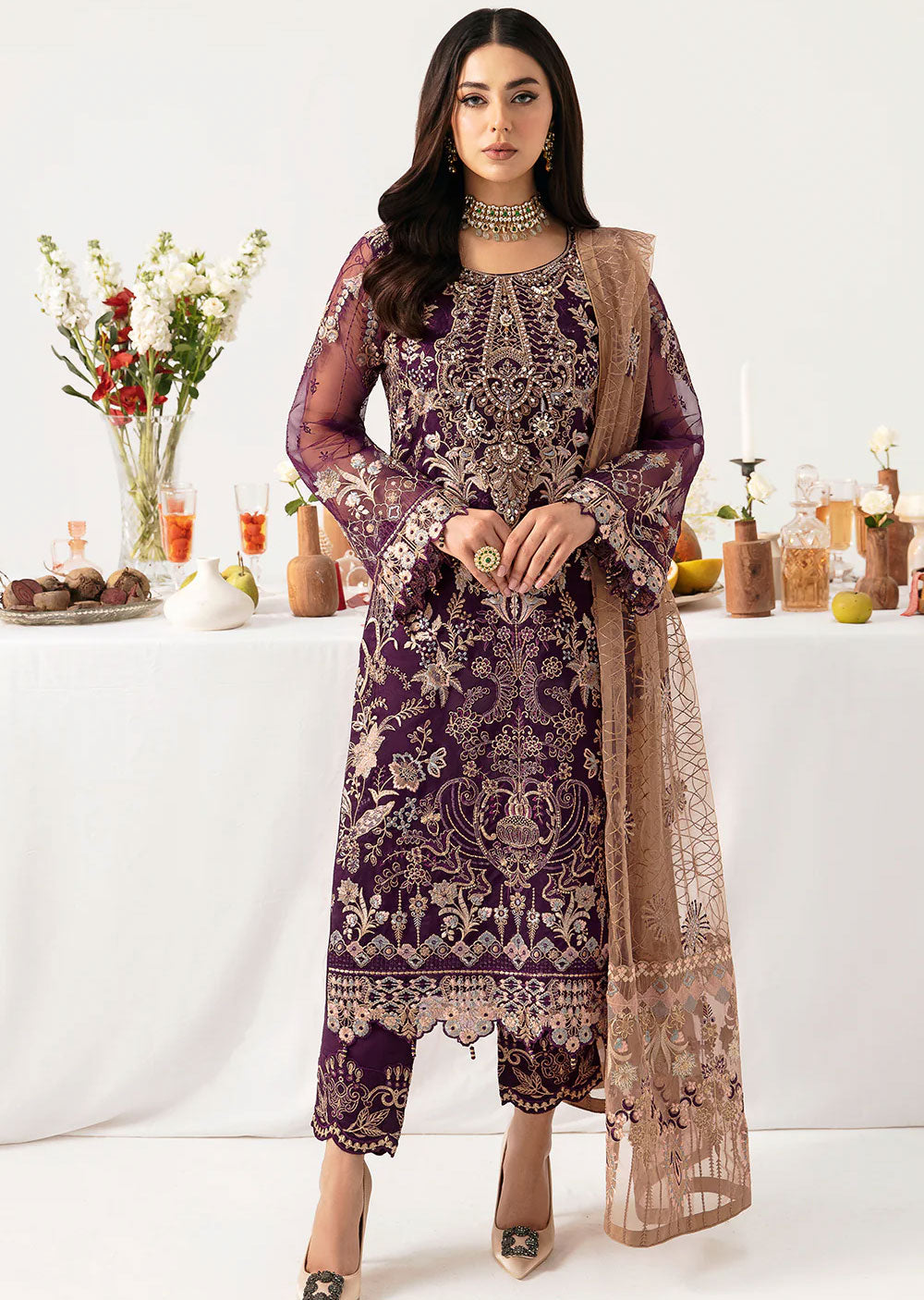 M-1109 - Unstitched - Ramsha Minhal Vol 11 2024 - Memsaab Online