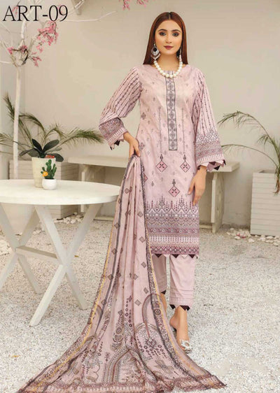 ARTD-09 - Unstitched - Abisha Fabrics Vol 46 2023 - Memsaab Online