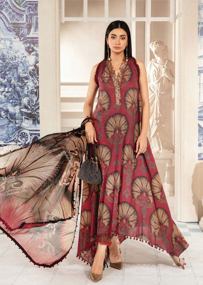 MSBT-109-B - Unstitched - Maria B MPrints Lawn Eid Collection 2024 - Memsaab Online