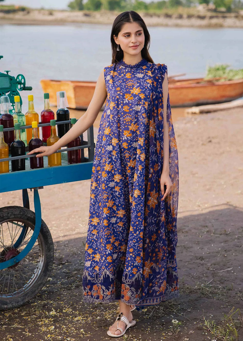 MBCS-409-B - Readymade - Maria B M.Basics Lawn Collection 2024 - Memsaab Online