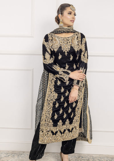 SRB1209 - Imaad - black Sehrish.B Designer - Memsaab Online