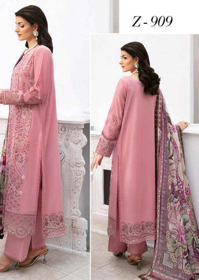 Z-909 - Unstitched - Ramsha Andaaz Luxury Lawn Vol 9 2024 - Memsaab Online