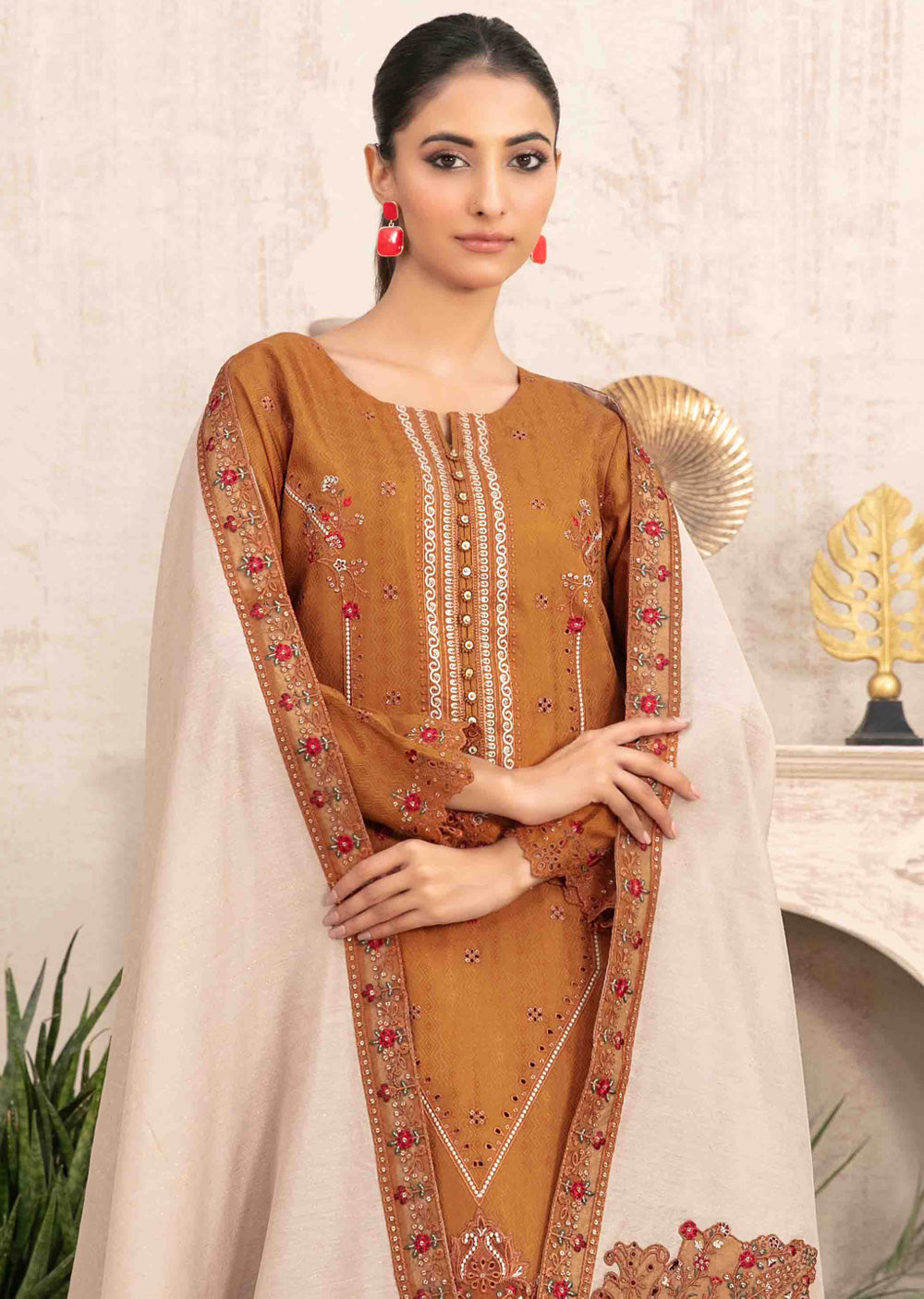 NTR-5268 - Unstitched - Nurten Fancy Embroidered Viscose Suit 2025 - Memsaab Online