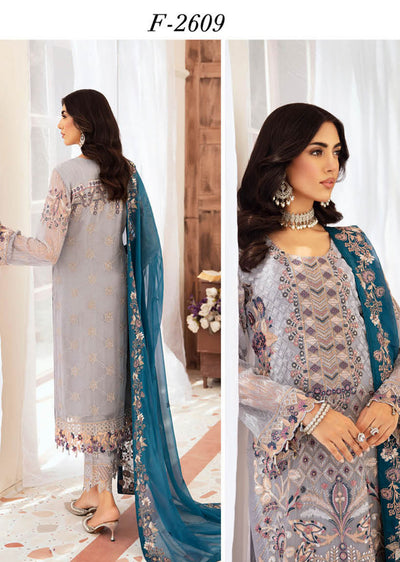 F-2609-R - Readymade - Ramsha Chiffon Collection Vol 26 2024 - Memsaab Online