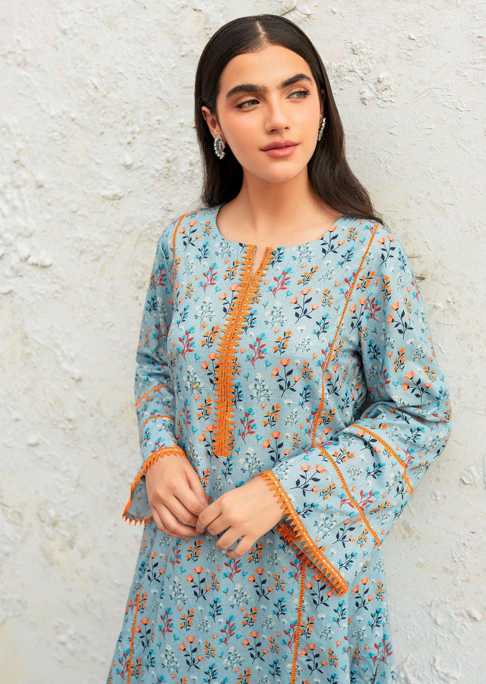 MARINA- Readymade 3 Piece Cotton Suit - Memsaab Online