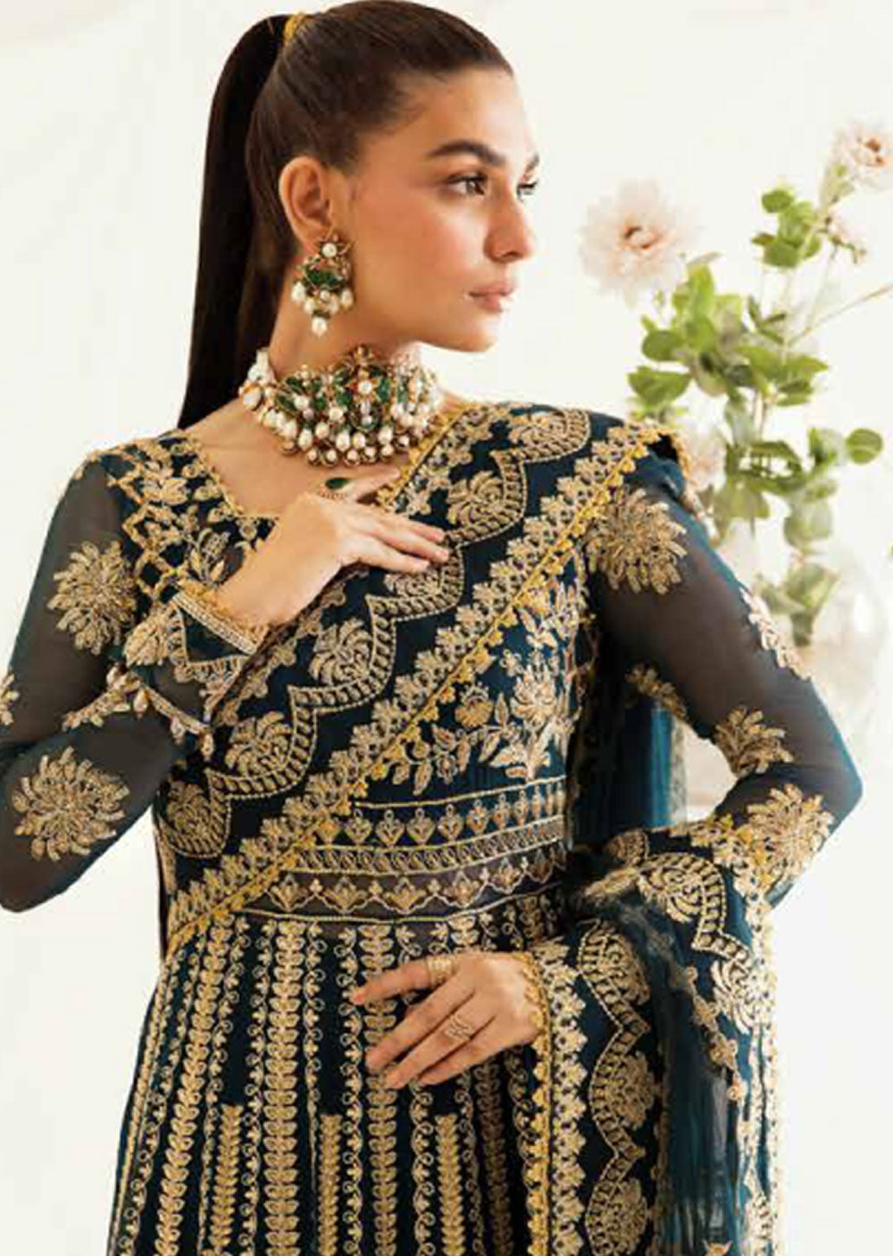 AZ-V4-09 - Unstitched - Fleur de lis Collection by Afrozeh 2023 - Memsaab Online