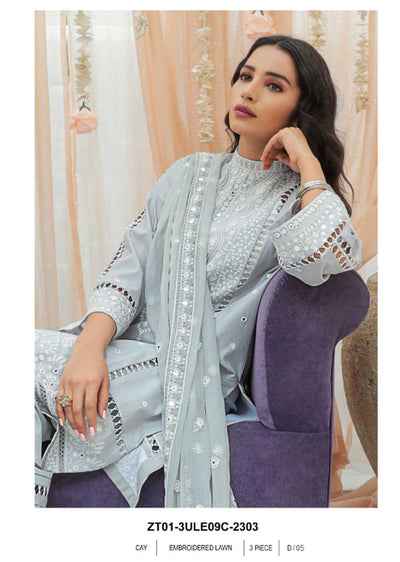 ZT-09 - Unstitched - Tishnagi Collection by Zarizaa 2023 - Memsaab Online