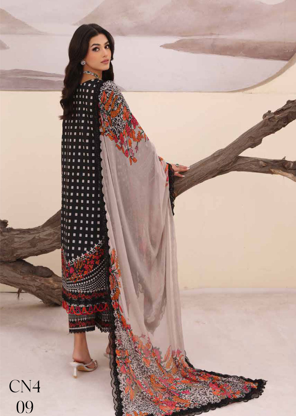 CN-09 - Unstitched - Charizma Naranji Summer Spring Volume 01 2024 - Memsaab Online