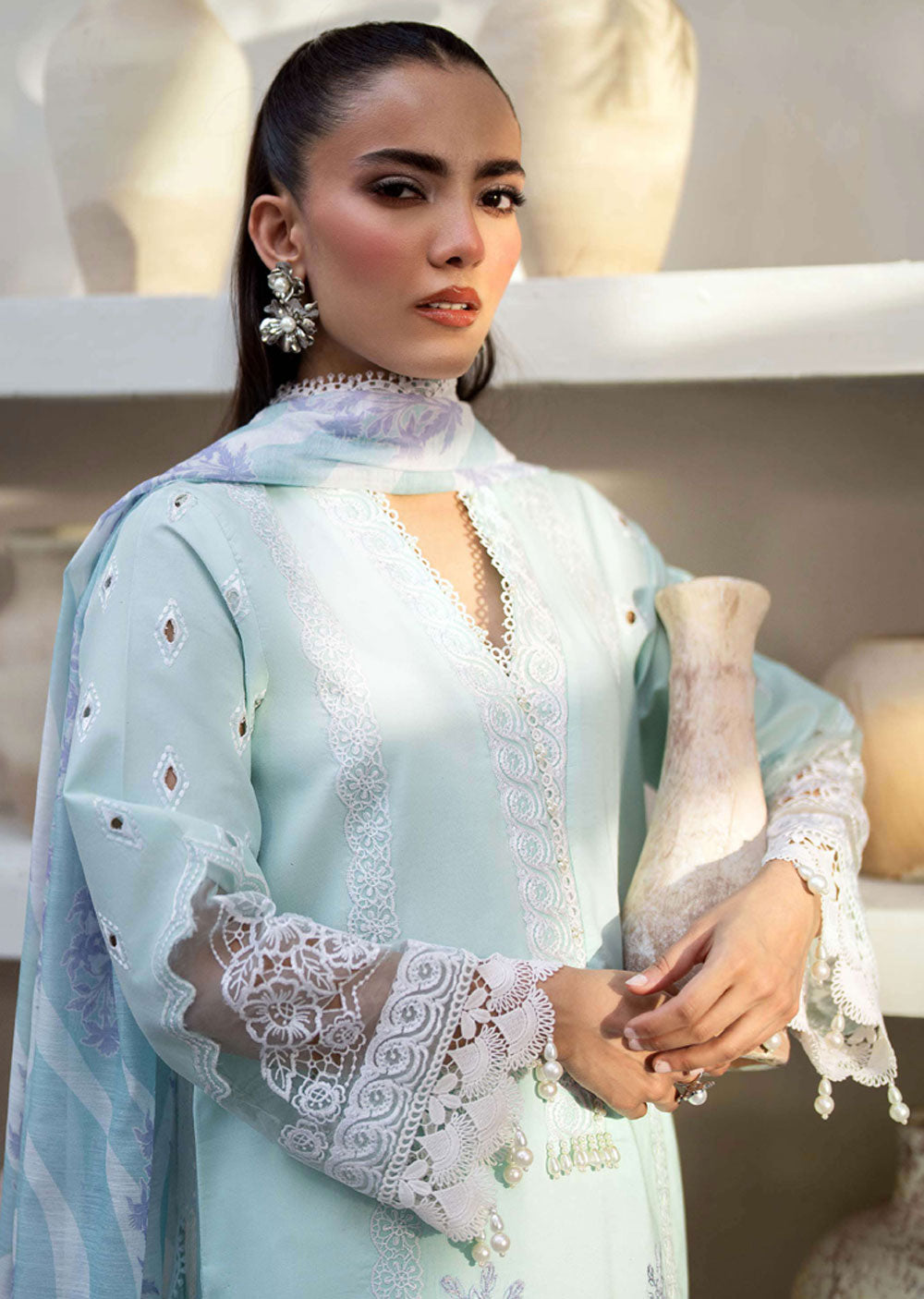 SDKH-09 - Meraki - Readymade- Luxe Lawn Eid Collection 2024 - Memsaab Online