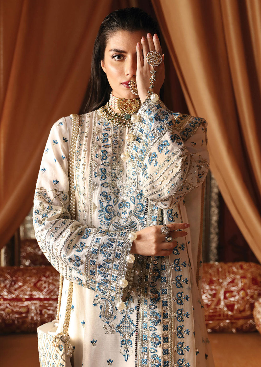AFZ-599-R - Chandni - Readymade - Divani Silk Edit by Afrozeh 2024 - Memsaab Online
