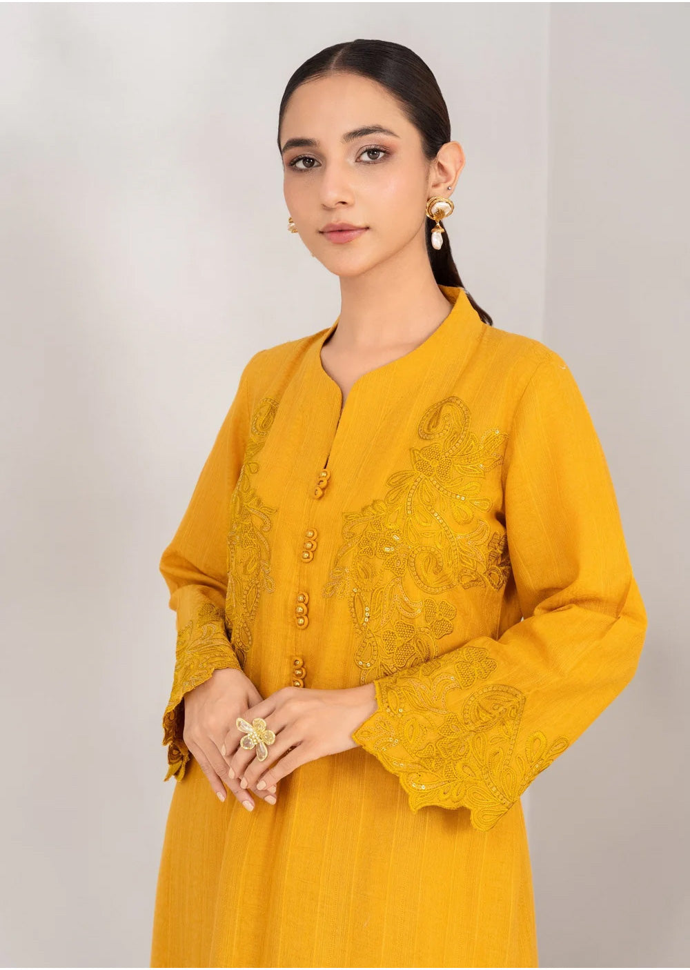 SBMT-14 - Zayna Mustard - Readymade - 2 Piece Sahiba by Mirza Suit 2025 - Memsaab Online