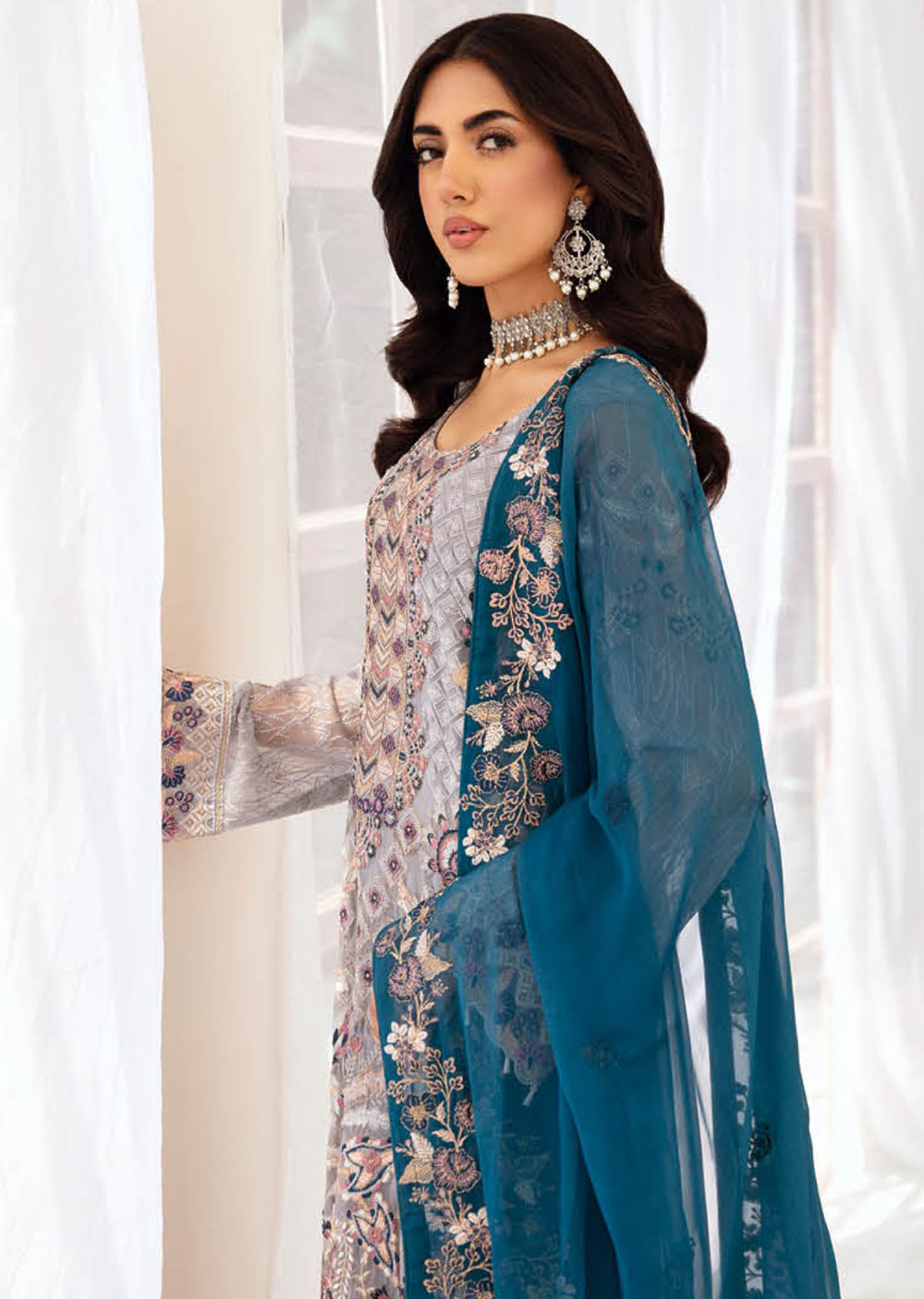 F-2609 - Unstitched - Ramsha Chiffon Collection Vol 26 2024 - Memsaab Online