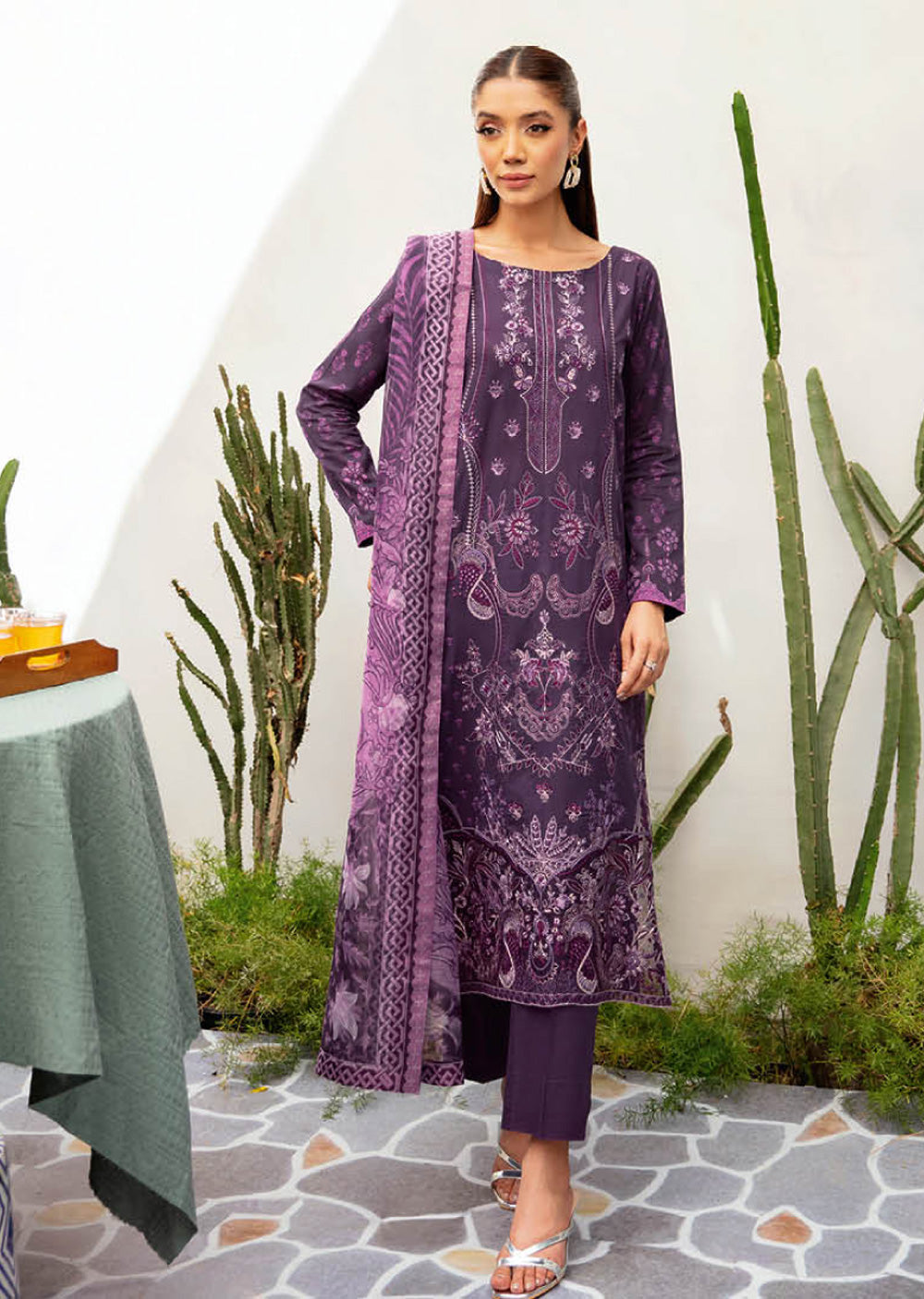 RMSHD-09 - Unstitched - Ramsha Mashaal Lawn Vol 12 - Memsaab Online