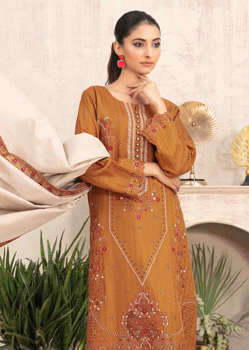 NTR-5268 - Unstitched - Nurten Fancy Embroidered Viscose Suit 2025 - Memsaab Online