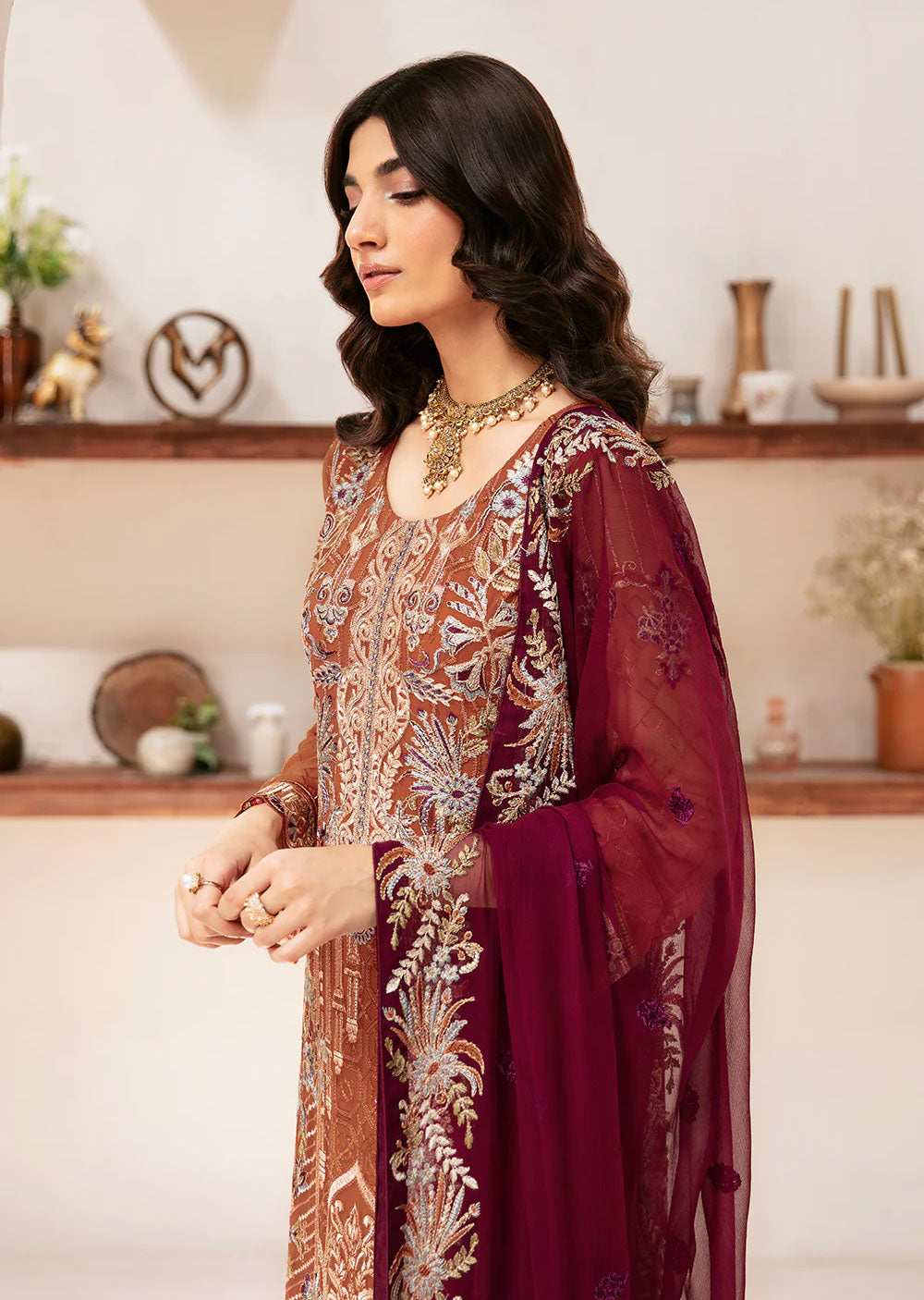 D-1209 - Unstitched - Rangoon by Ramsha Chiffon Collection Vol 12 2024 - Memsaab Online