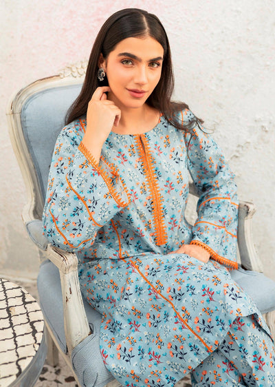 MARINA- Readymade 3 Piece Cotton Suit - Memsaab Online