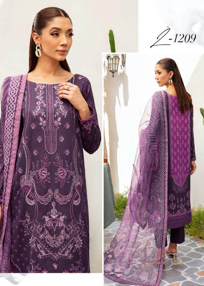 RMSHD-09 - Unstitched - Ramsha Mashaal Lawn Vol 12 - Memsaab Online