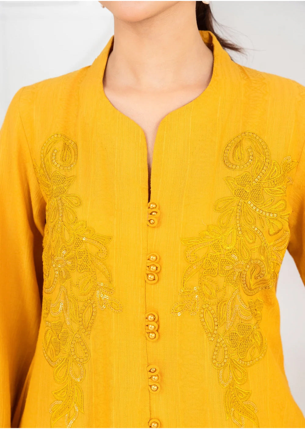 SBMT-14 - Zayna Mustard - Readymade - 2 Piece Sahiba by Mirza Suit 2025 - Memsaab Online