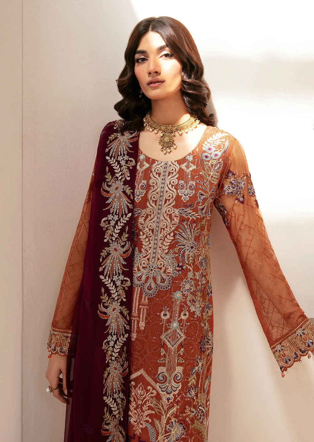 D-1209-R - Readymade - Rangoon by Ramsha Chiffon Collection Vol 12 2024 - Memsaab Online