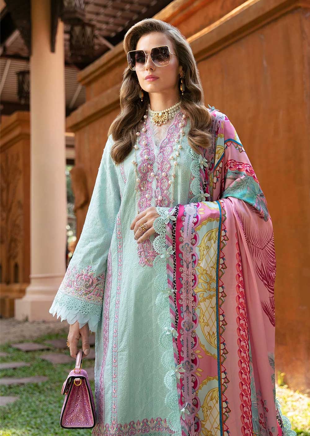 KM-09 - Lilly - Unstitched - Sareen Luxury Lawn Collection 2024 - Memsaab Online