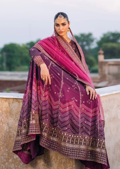 IZKN-09 Purple - Readymade - Bandhani Chiffon Collection by Iznik 2025 - Memsaab Online