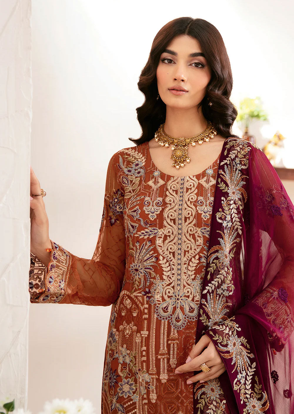 D-1209 - Unstitched - Rangoon by Ramsha Chiffon Collection Vol 12 2024 - Memsaab Online