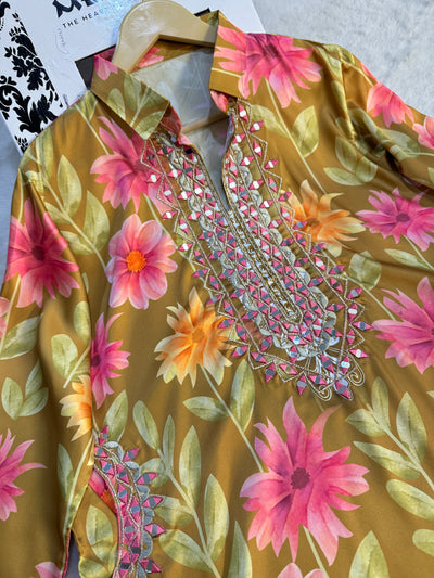 SMR3204- Readymade Silk 2 Piece Suit - Memsaab Online
