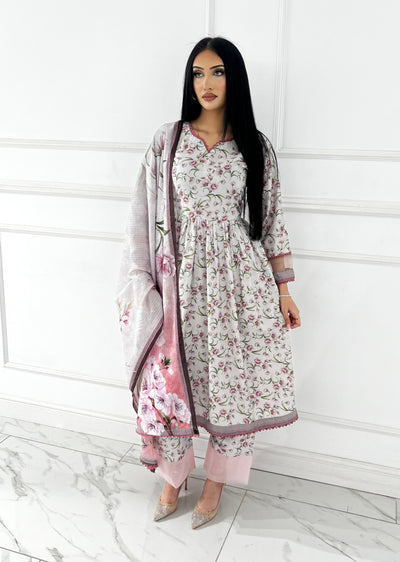 BUT-125- Readymade linen Printed suit 2025 - Memsaab Online