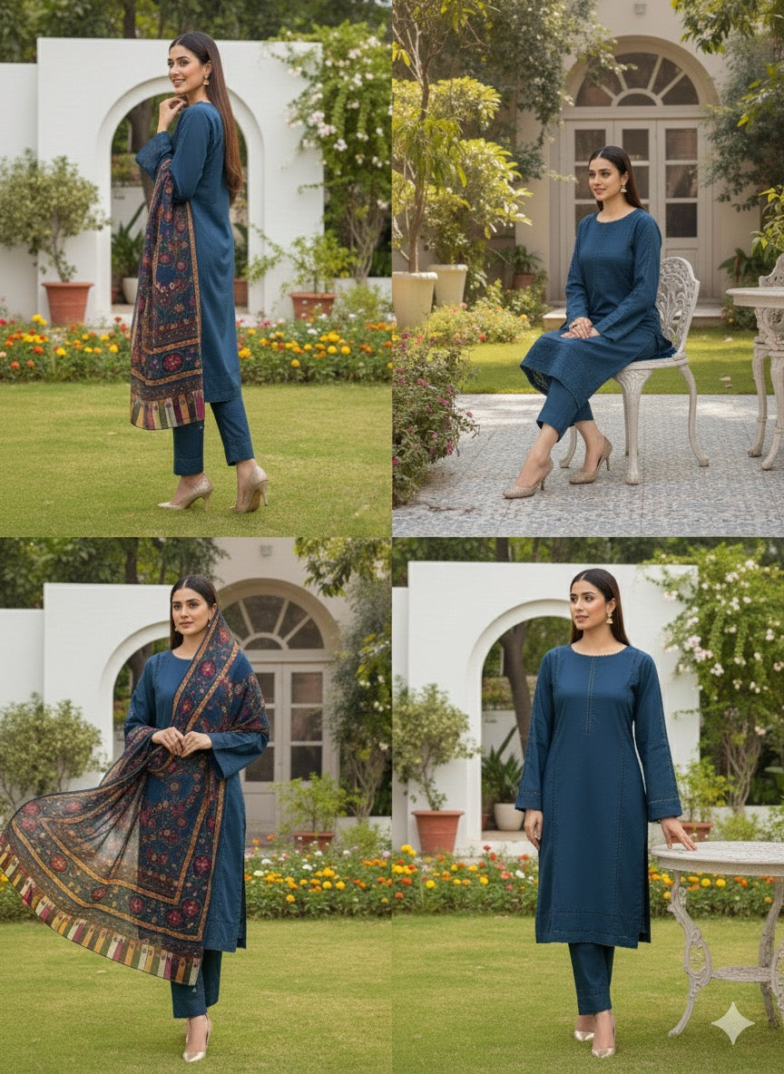 MSBMT-39 -Gomes- Readymade Outfit - 3 Piece Suit 2025 - Memsaab Online