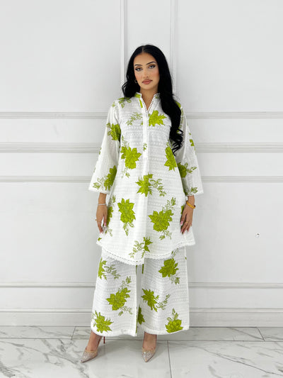 RBY-102 - RABIYA - Cotton 2 Piecce Co-ord Farshi - Memsaab Online