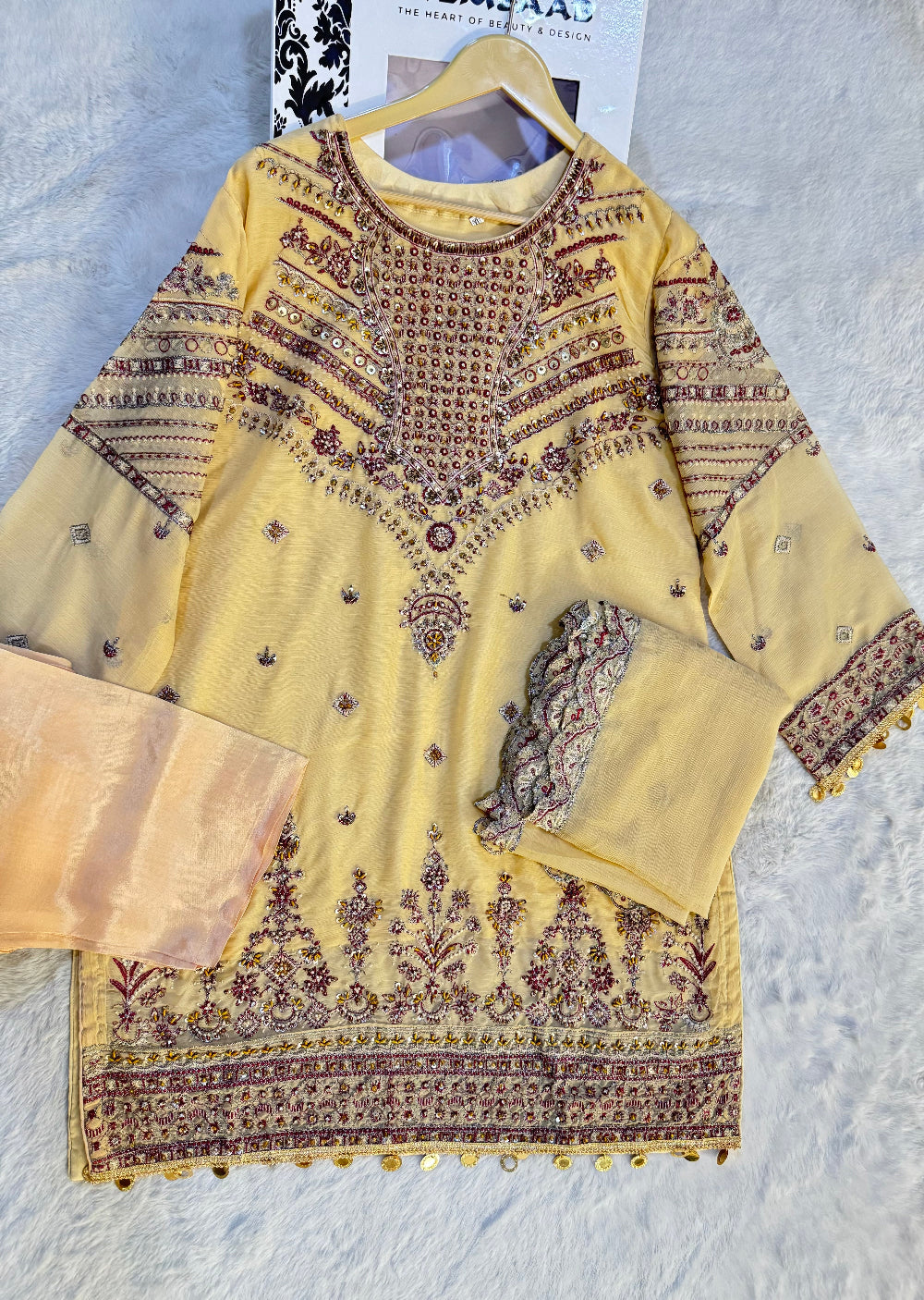 SN40 - Readymade - 3 Piece Chiffon Outfit - Memsaab Online