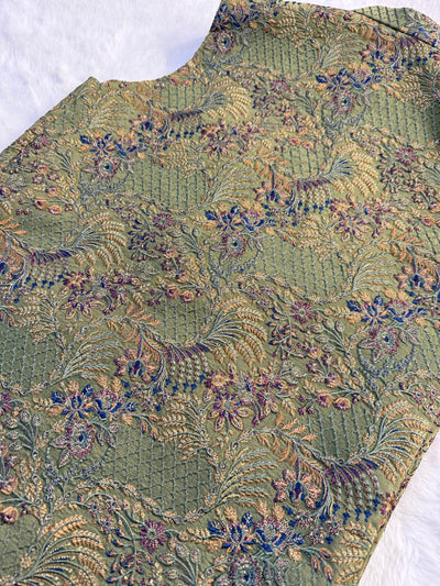 GS-5074 Readymade Elegant Embroidered Waistcoat 2025 - Memsaab Online