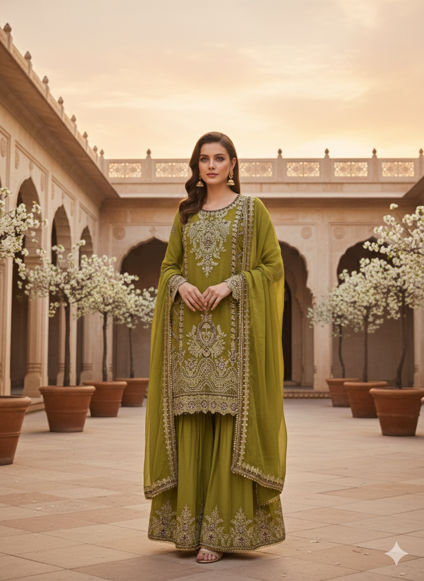 Shaz1907 - Readymade Chiffon Suit – Memsaab
