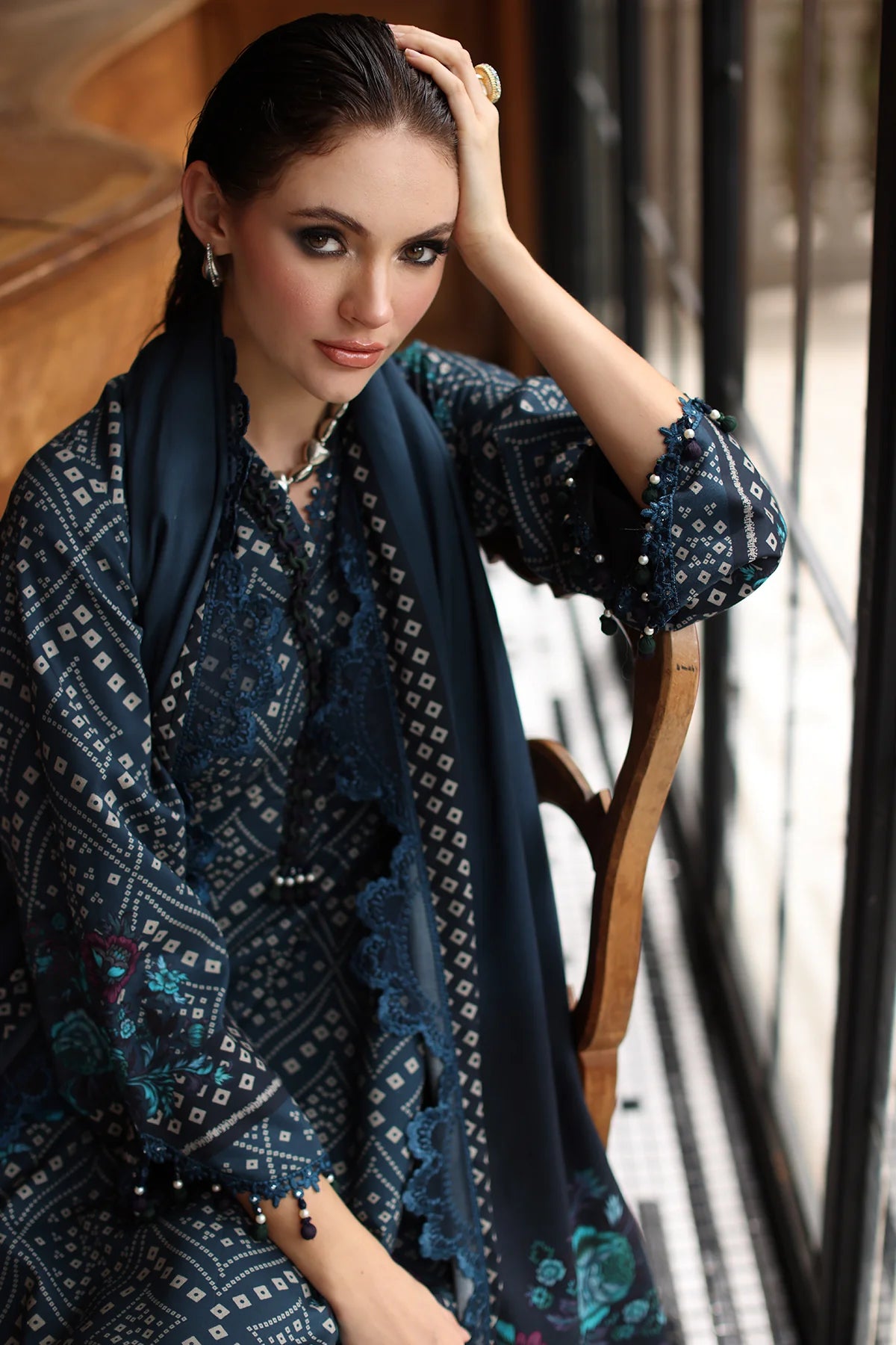 CCW6-20-Unstitched Embroidered Linen Collection 2025 - Memsaab Online