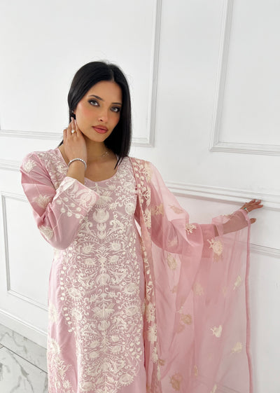 HK300 Readymade - Mother & Daughter Linen Outfit 2025 - Memsaab Online
