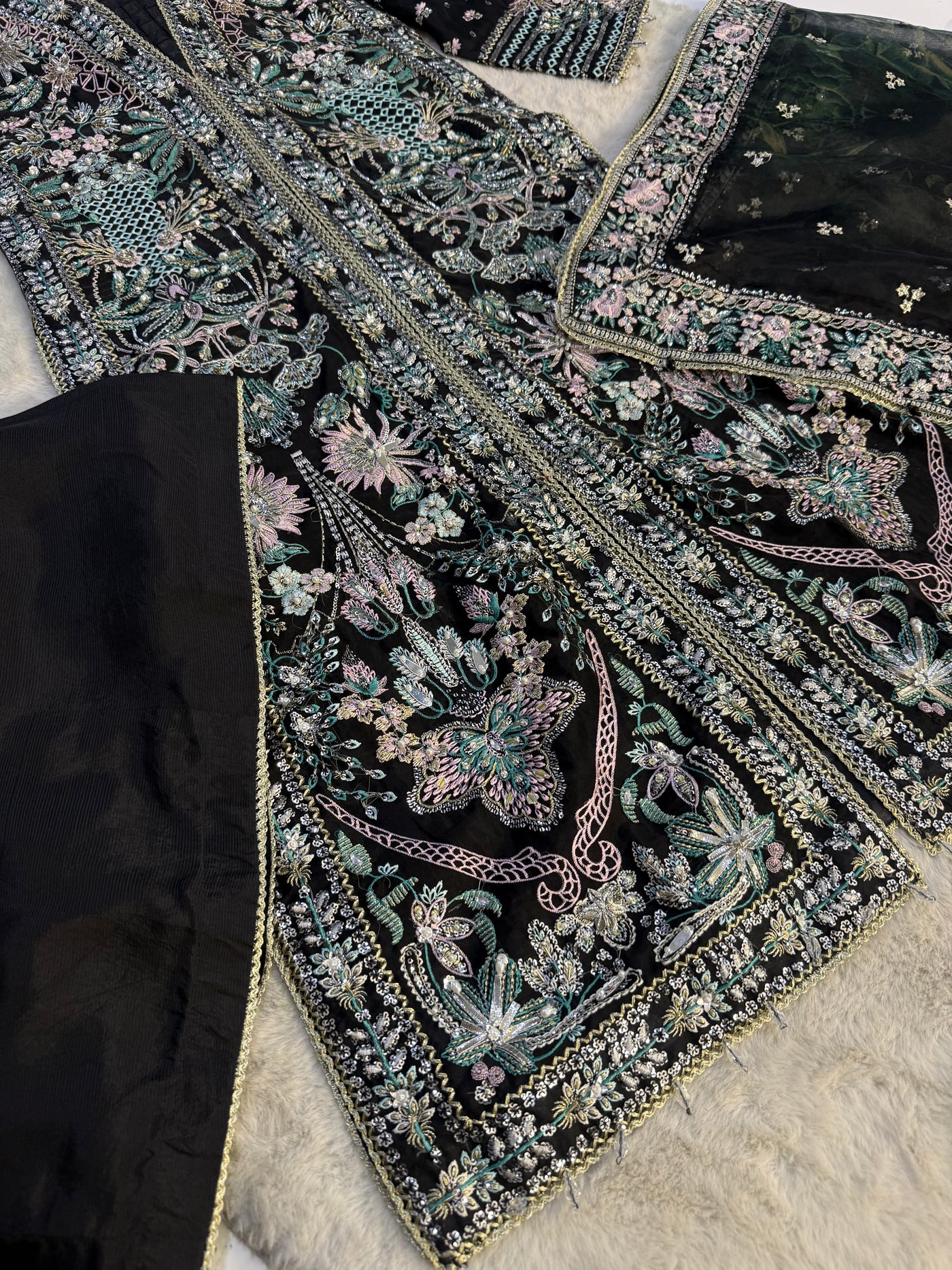 AYLN-05 NOIR SILKSTONE Readymade Collection by AYLIN 2025 - Memsaab Online