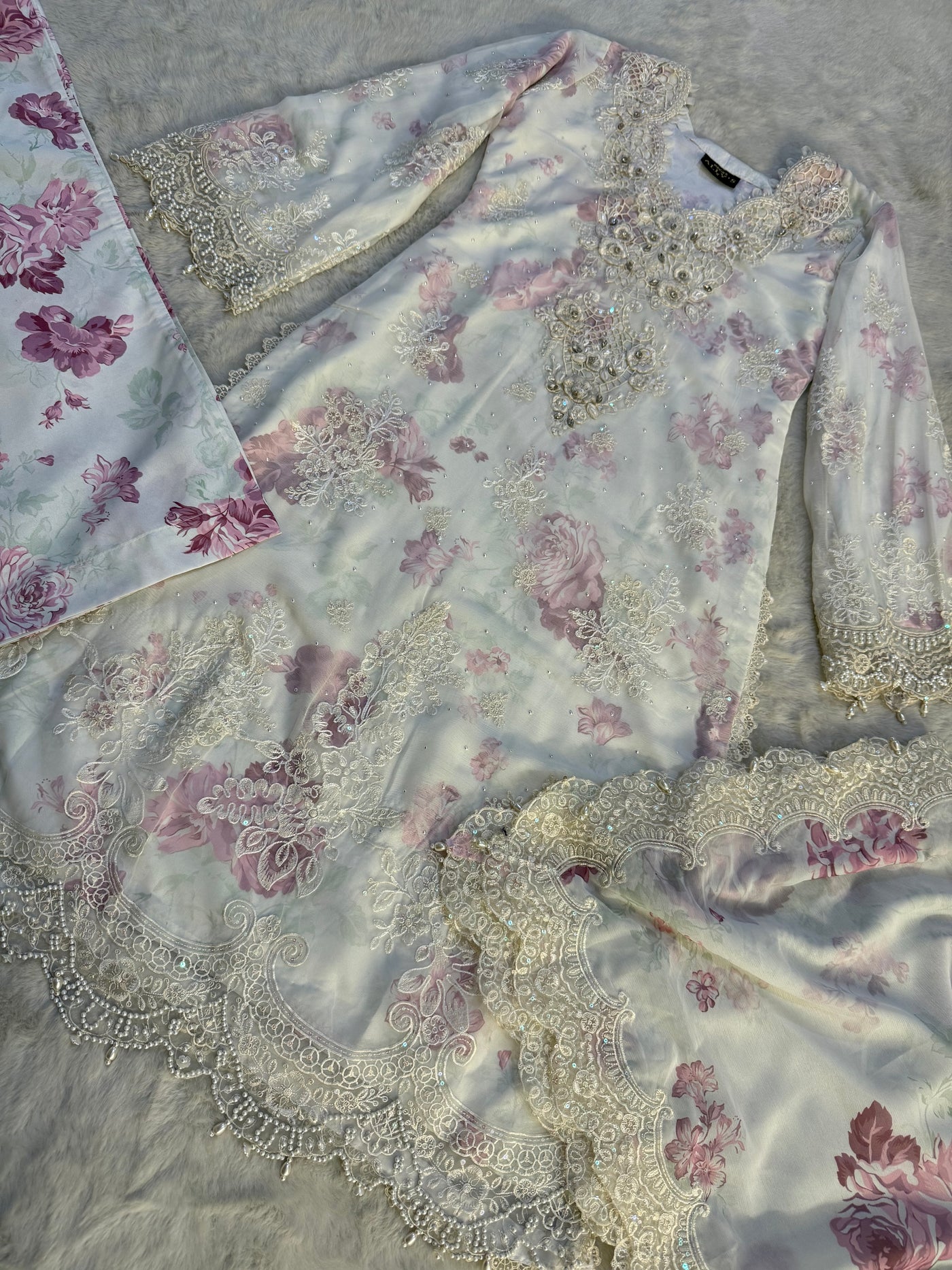 AL-4355 Readymade Chiffon Allys Formal suit 2025 - Memsaab Online