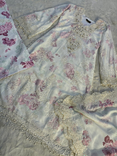 AL-4355 Readymade Chiffon Allys Formal suit 2025 - Memsaab Online