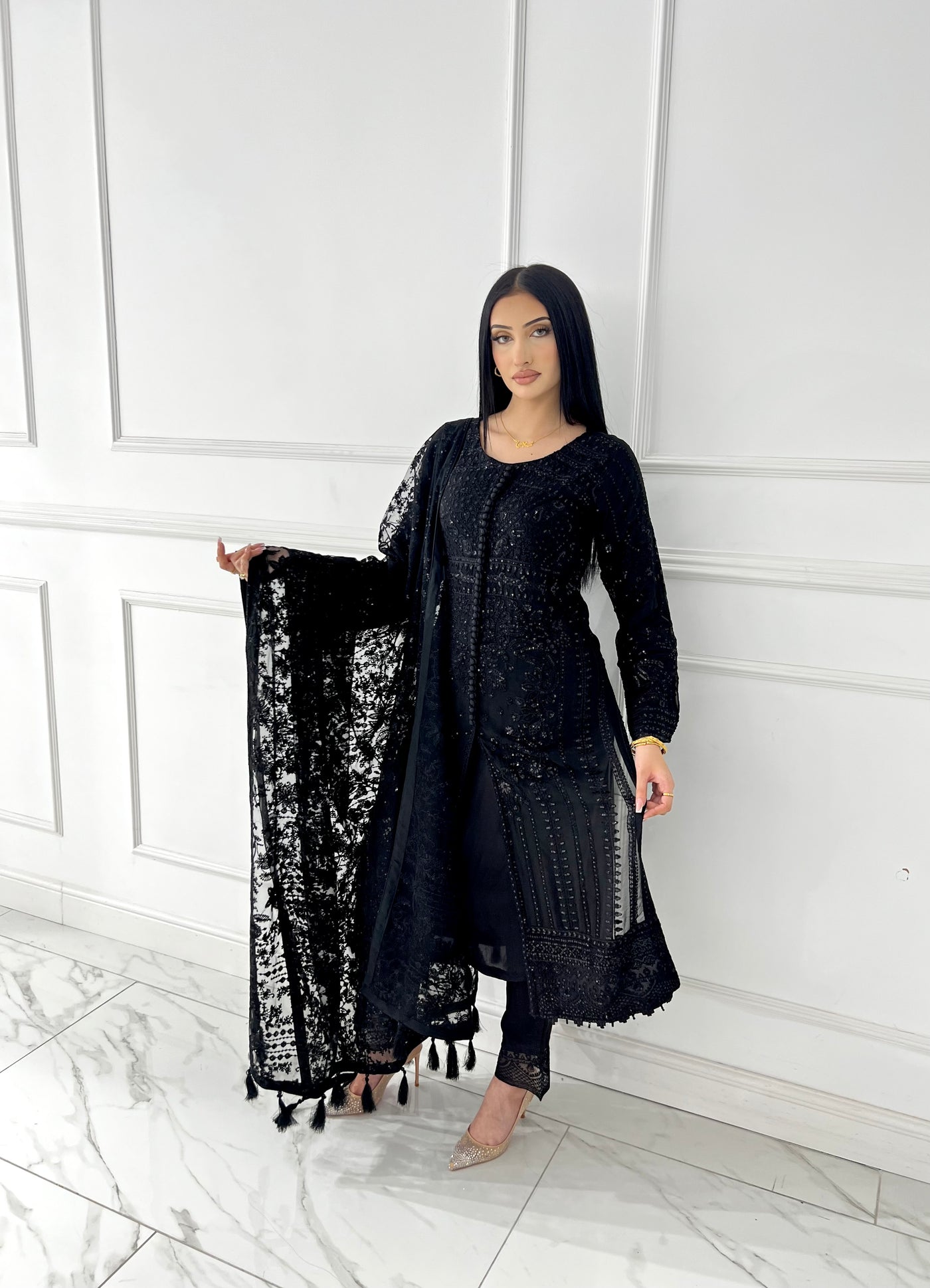 PS1664 Readymade Chiffon Suit - Memsaab Online