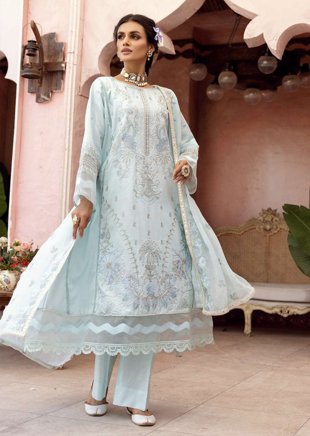 AHU - Readymade - Brocade Embroidered Lawn Collection 2023 - Memsaab Online