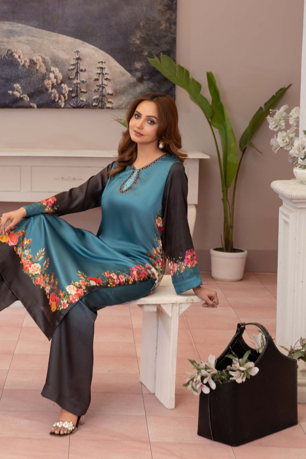 RNY-03 - ZARMINA - Aura Silk Co-ord - Memsaab Online