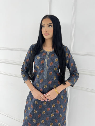 SLMN-32 Readymade Khaddar Co-ord - Memsaab Online