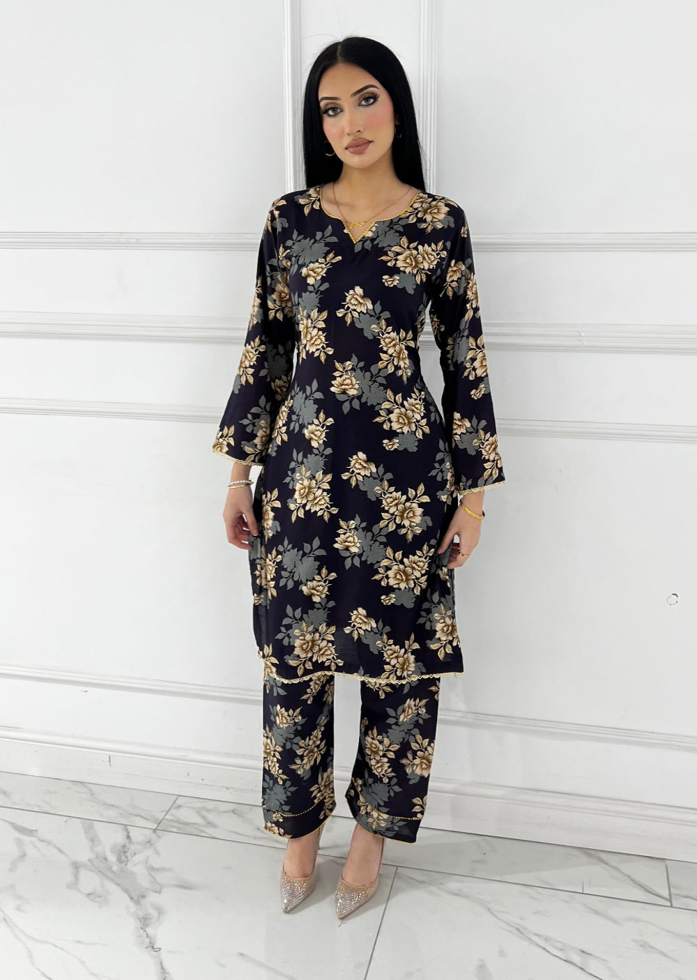 BUT-135- Readymade linen Printed suit 2025 - Memsaab Online