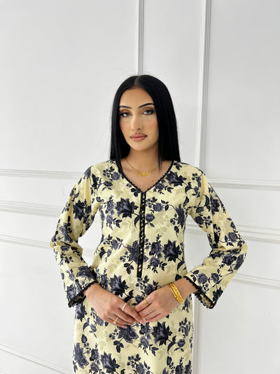 BUT-110 - Cream - S.Prints Printed Lawn Co-ords - Memsaab Online